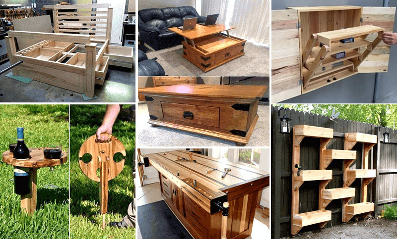 Collection of woodworking plans included in the package